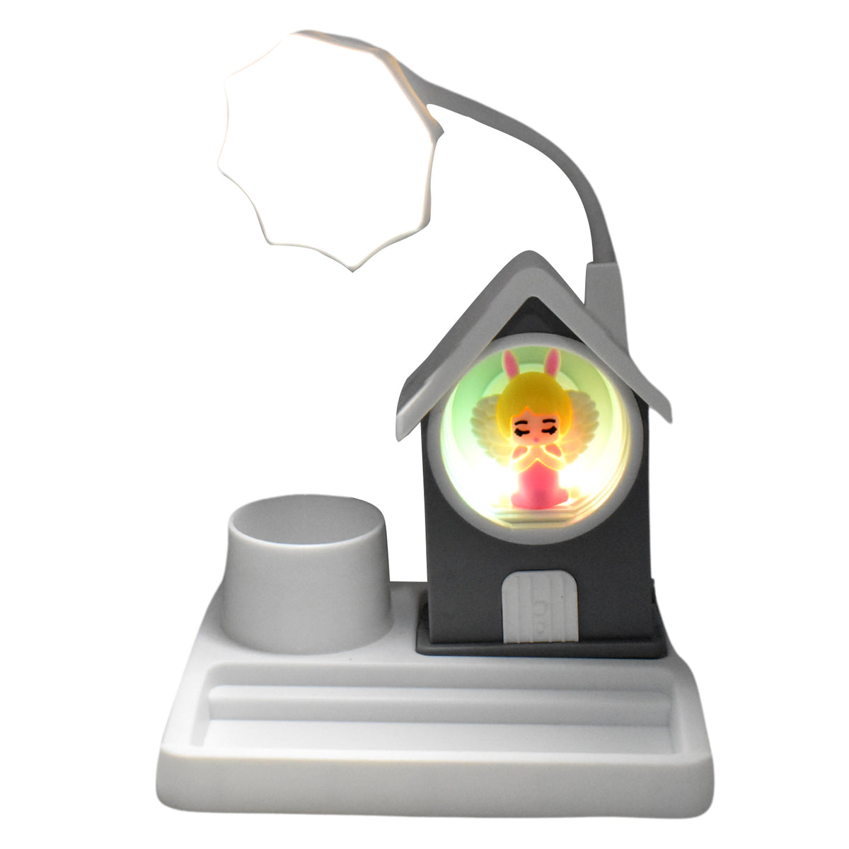 Cute Lovely Cartoon Home Design With Plastic Base Led Desk Light Multi Color Changes (1 Pc)