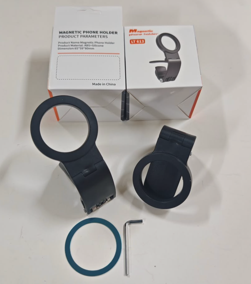 Magnetic Adjustable Strap Phone Holder for Exercise Bikes