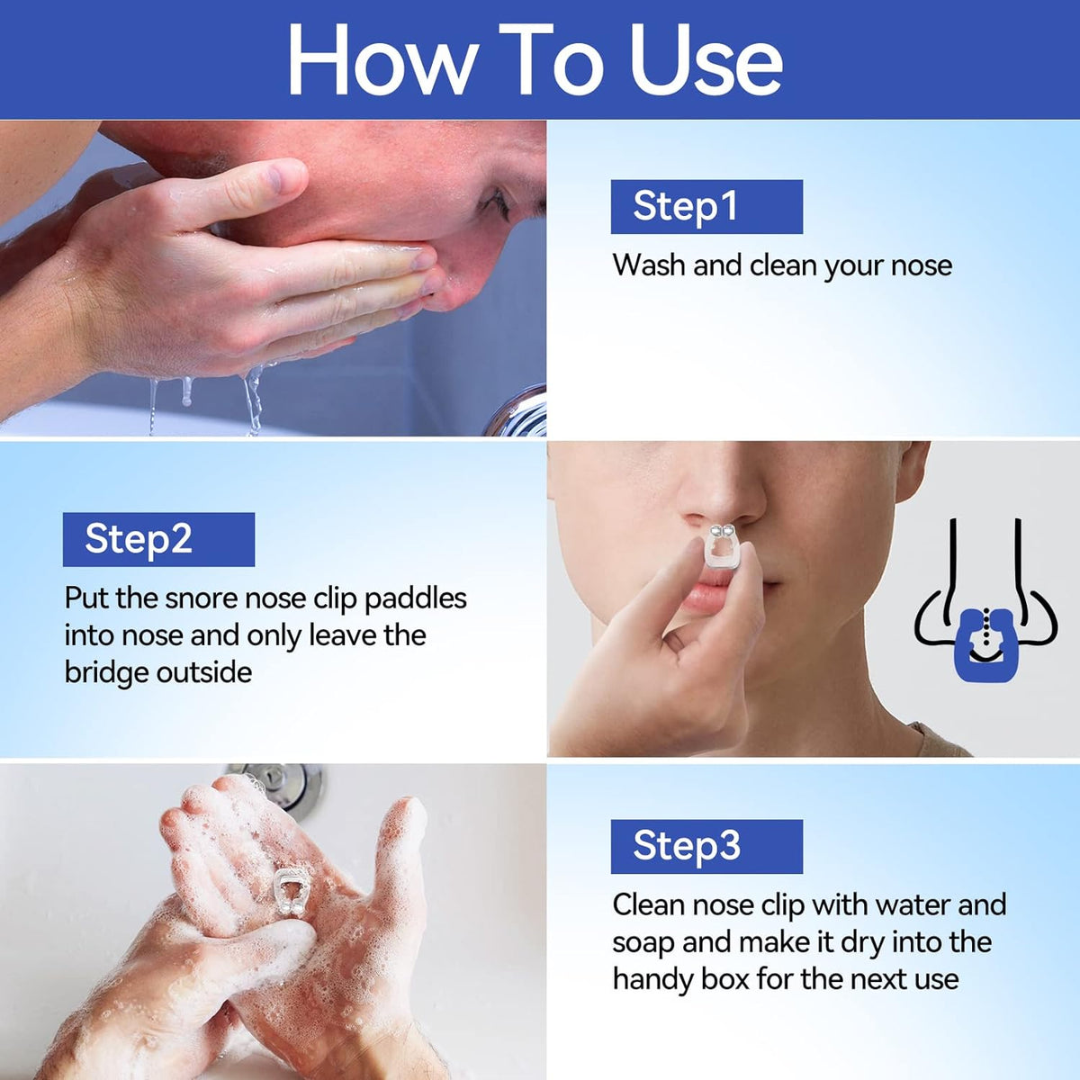 Anti Snoring Nose Clip Device for Men and Women Sleep Aid