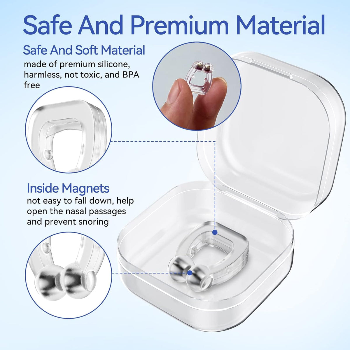 Anti Snoring Nose Clip Device for Men and Women Sleep Aid