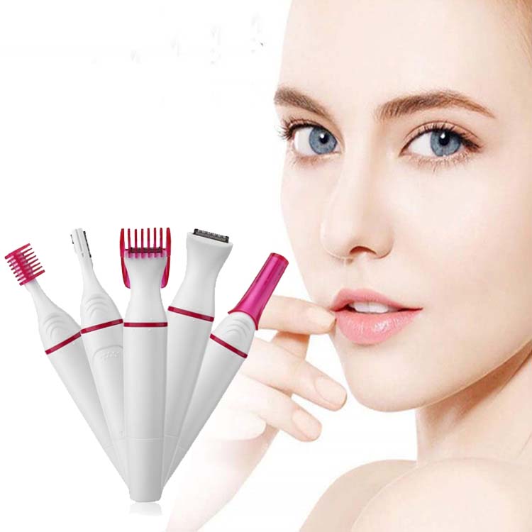 5 In 1 Womens Hair Removal Kit Electric Eyebrow Shaver Nose Trimmer