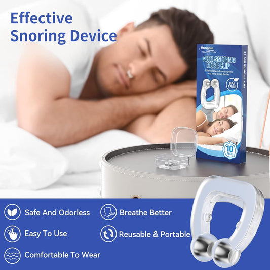 Anti Snoring Nose Clip Device for Men and Women Sleep Aid
