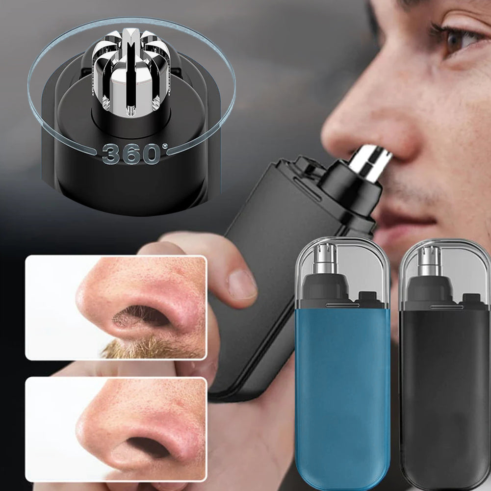 USB Rechargeable Nose And Ear Hair Trimmer With Stainless Steel Blades