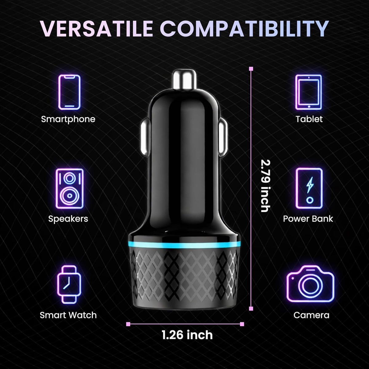 38W Fast Charging Wireless Car Dock