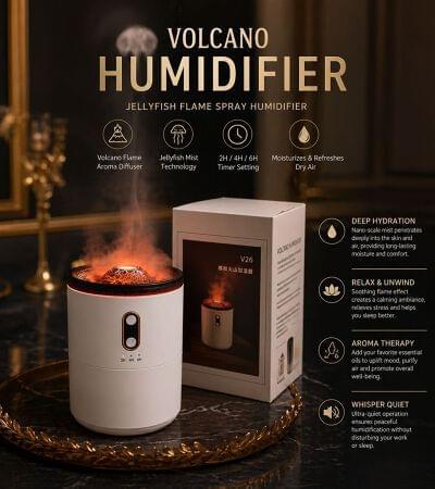 Volcano-Shaped Ultrasonic Humidifier