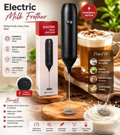 Electric Coffee Frother & Milk Beater