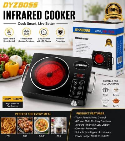3500W Infrared Induction Cooktop
