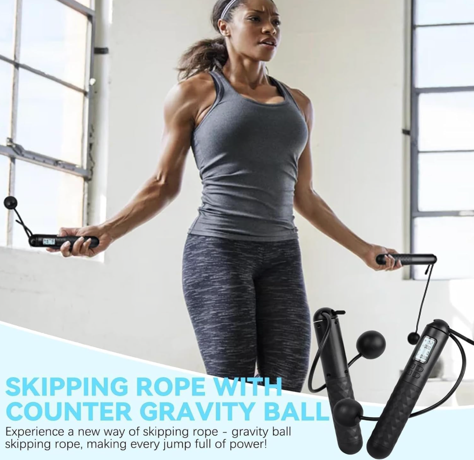 Cordless Smart Digital Counter Jump Rope With Calorie Tracker