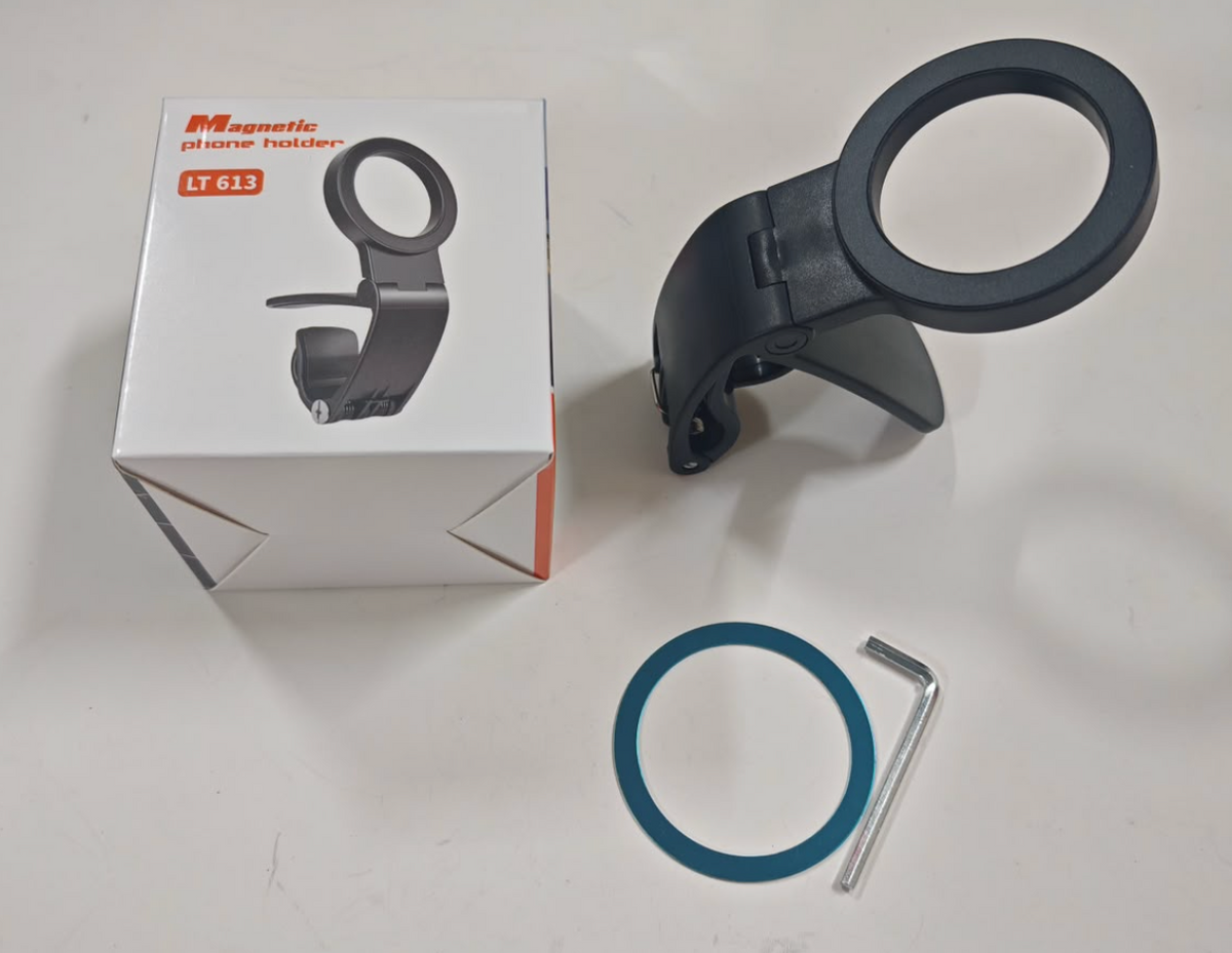 Magnetic Adjustable Strap Phone Holder for Exercise Bikes