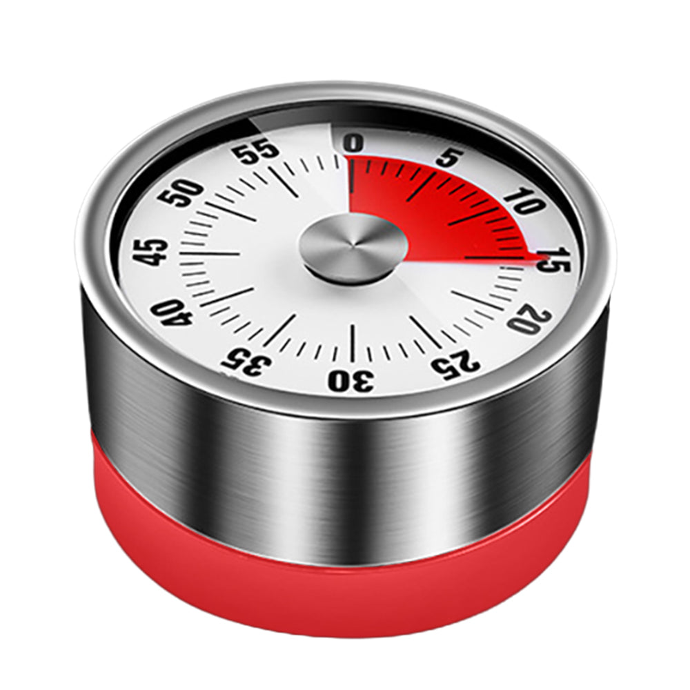 Magnetic Mechanical Kitchen Timer Stainless Steel Countdown
