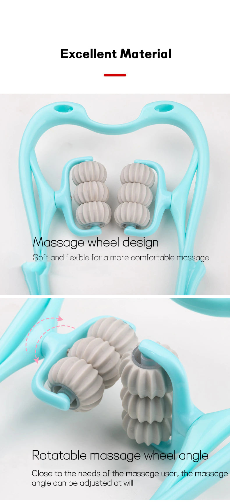6 Wheel Cervical Spine Neck Massager