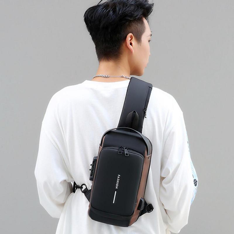 Crossbody Shoulder Sling Bag With USB Charging Port For Travel