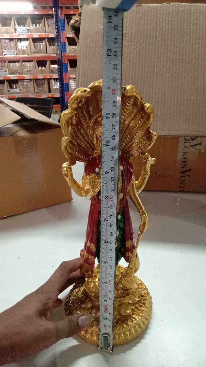 Lord Vishnu Standing Idol – Antique Finish (12 Inch)
