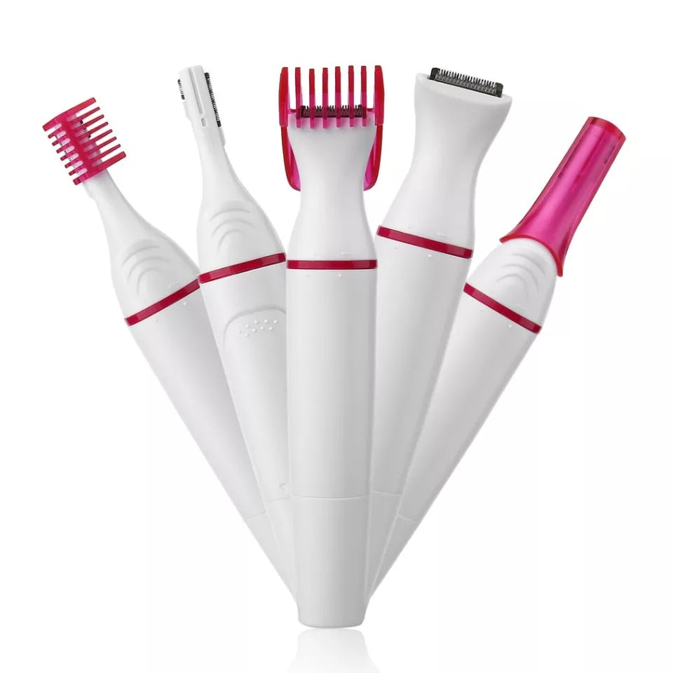 5 In 1 Womens Hair Removal Kit Electric Eyebrow Shaver Nose Trimmer