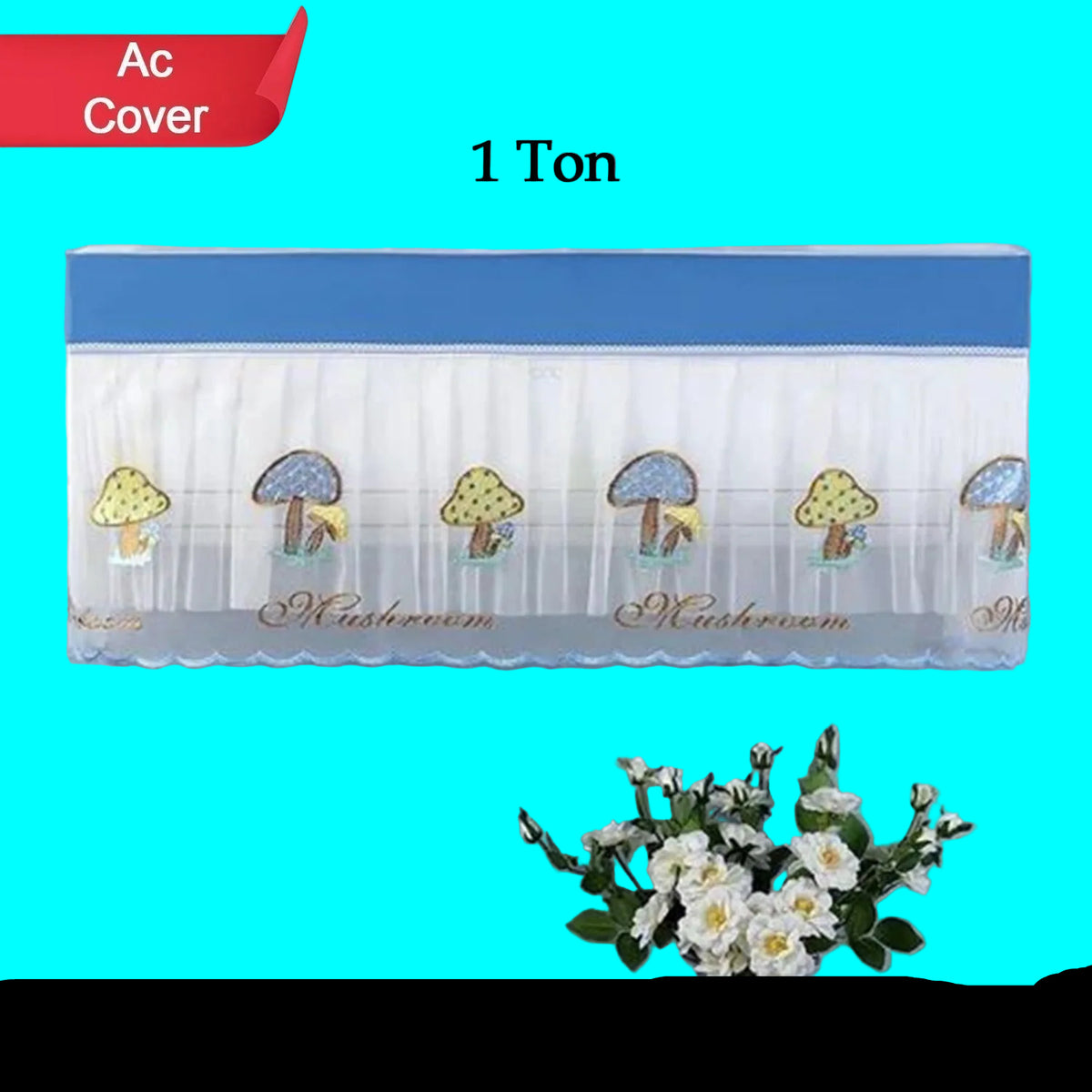6082 Ac Cover Air Conditioning Dust Cover Folding Designer Ac Cover For Indoor Split Cover Washable Foldable Dustproof Cover  ( Approx 1 Ton  Mix Design  1 Pc)