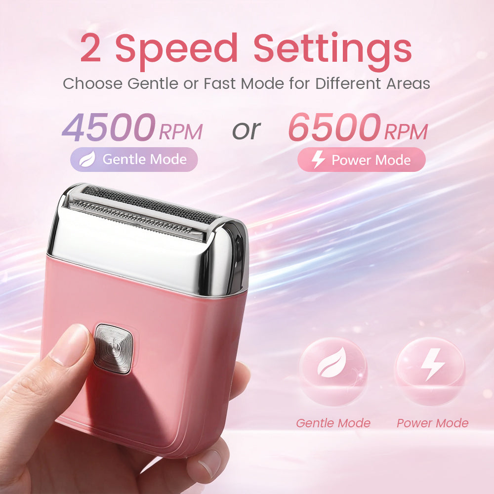 Portable Rechargeable Electric Lady Shaver With Hypoallergenic Foil Head
