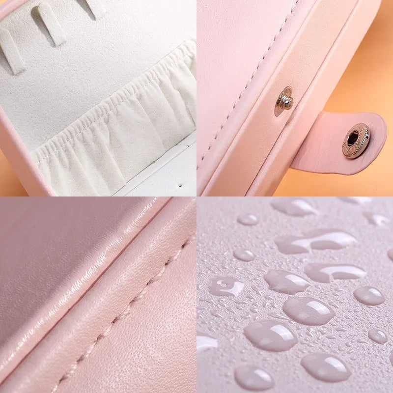 Double Layer Travel Jewelry Storage Box Organizer With Compartments
