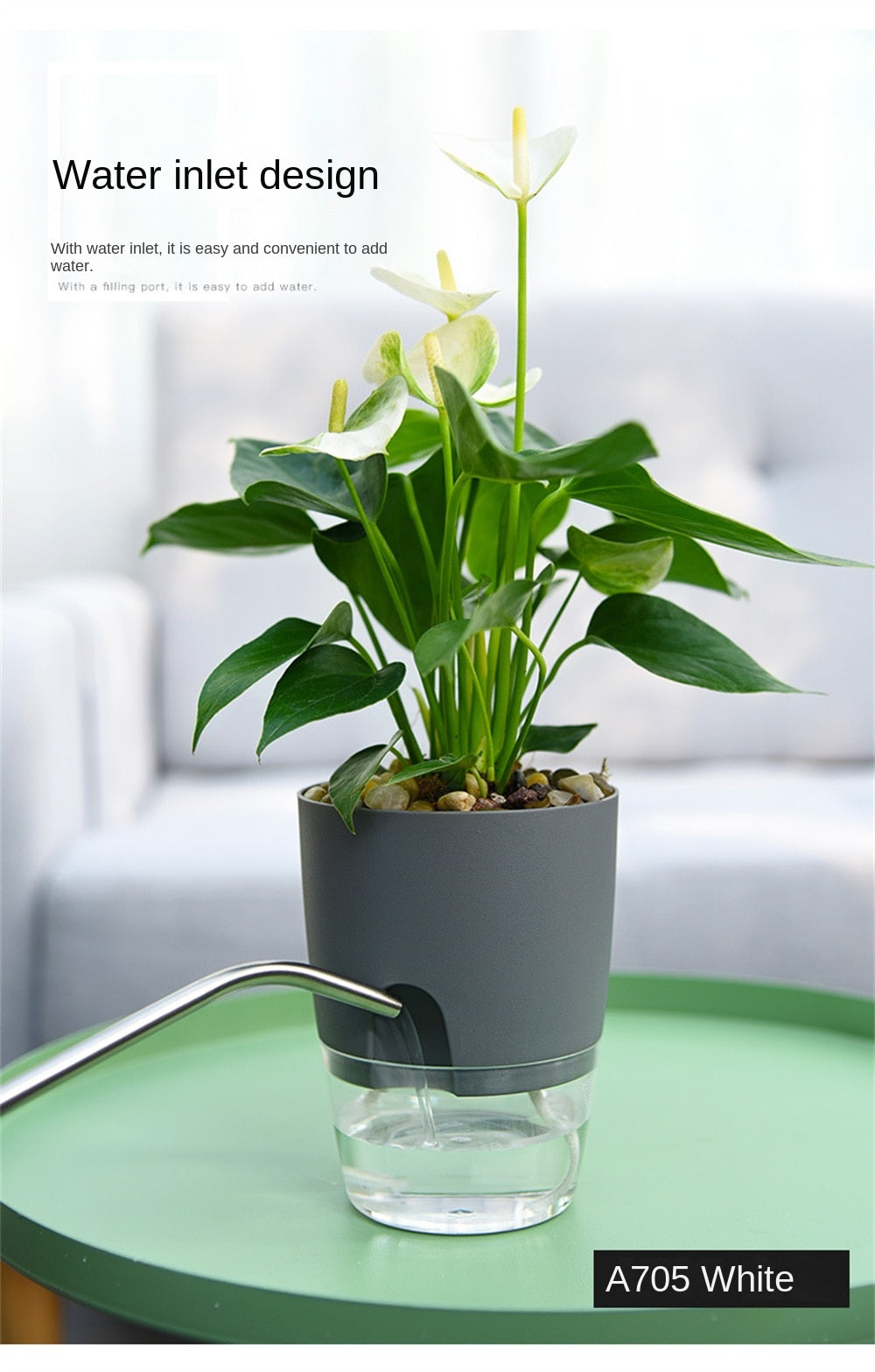 Automatic Water-Absorbing Flowerpot (8 Inch)