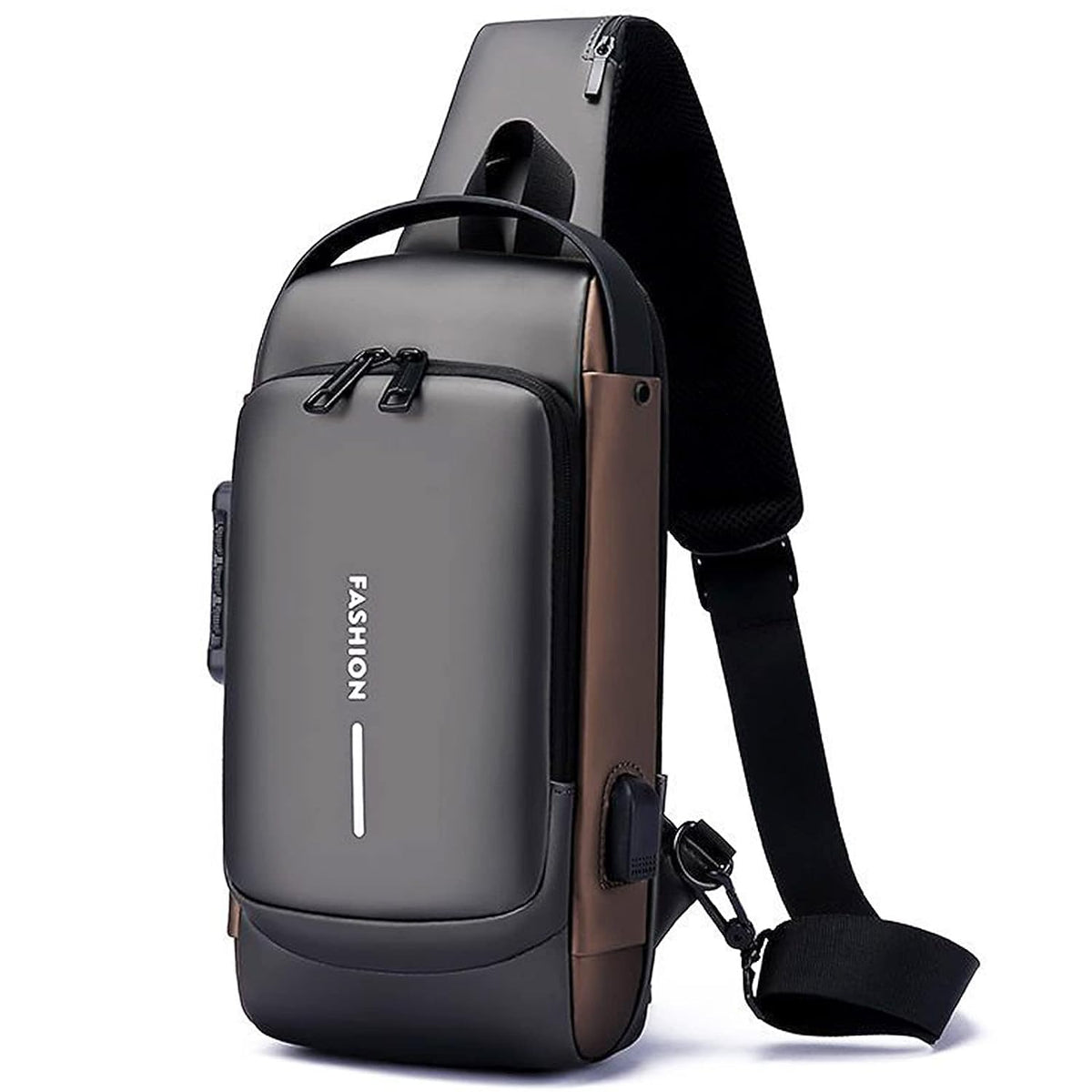 Crossbody Shoulder Sling Bag With USB Charging Port For Travel