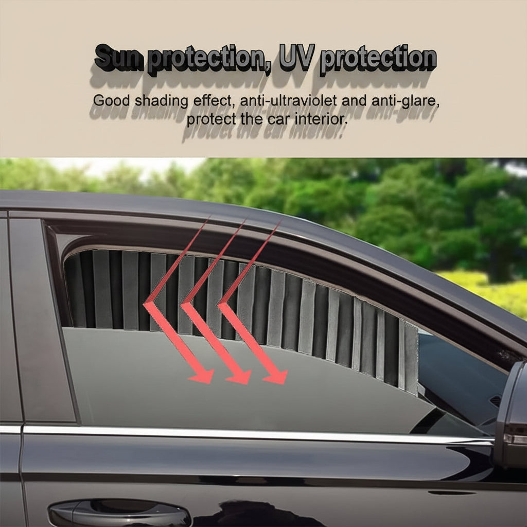 Curtain For Car Window  Heat  Sunshade Protection (4 Pcs With Curtain Hook  Adhesive Tap Set)
