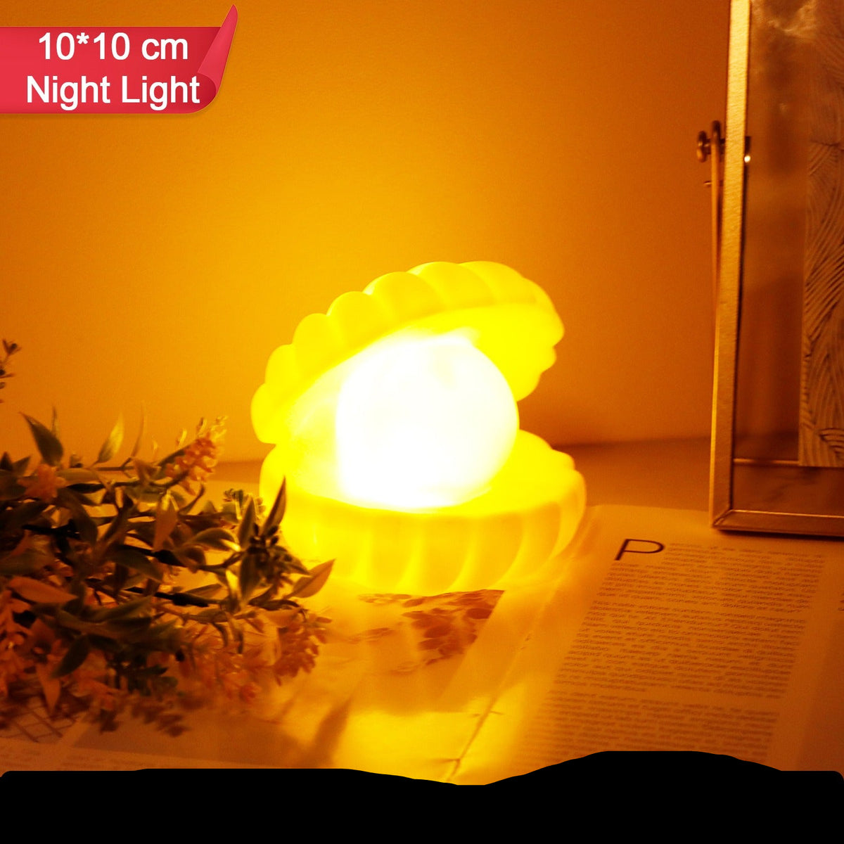 6621 Pearl Shell Night Lamp Decorate Desk Lights Nursery Toy Lamp Led Pearl Shell Night Lights For Bedroom  Home