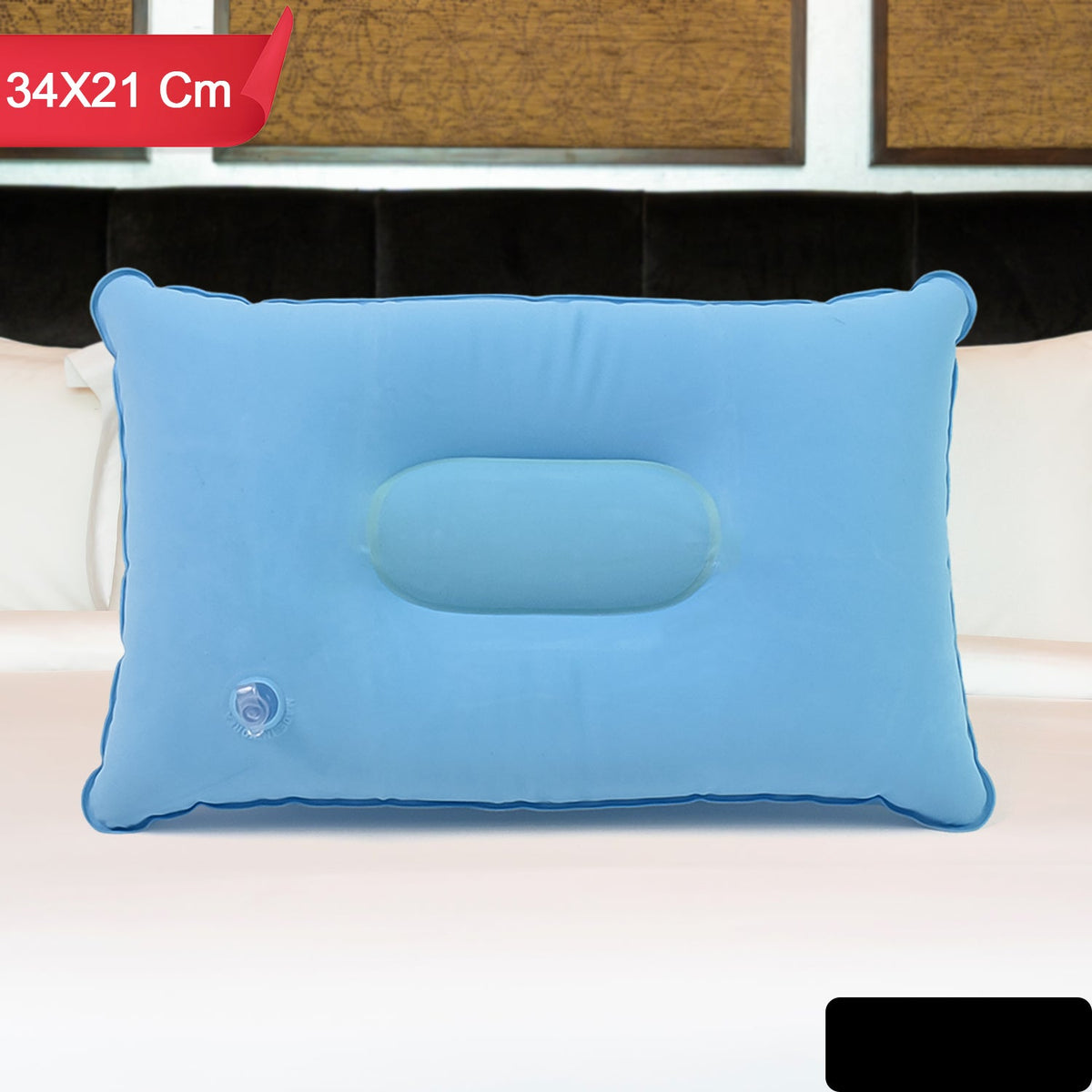 Comfortable Inflating Travel Pillow (3421 Cm  1 Pc  Mix Color)