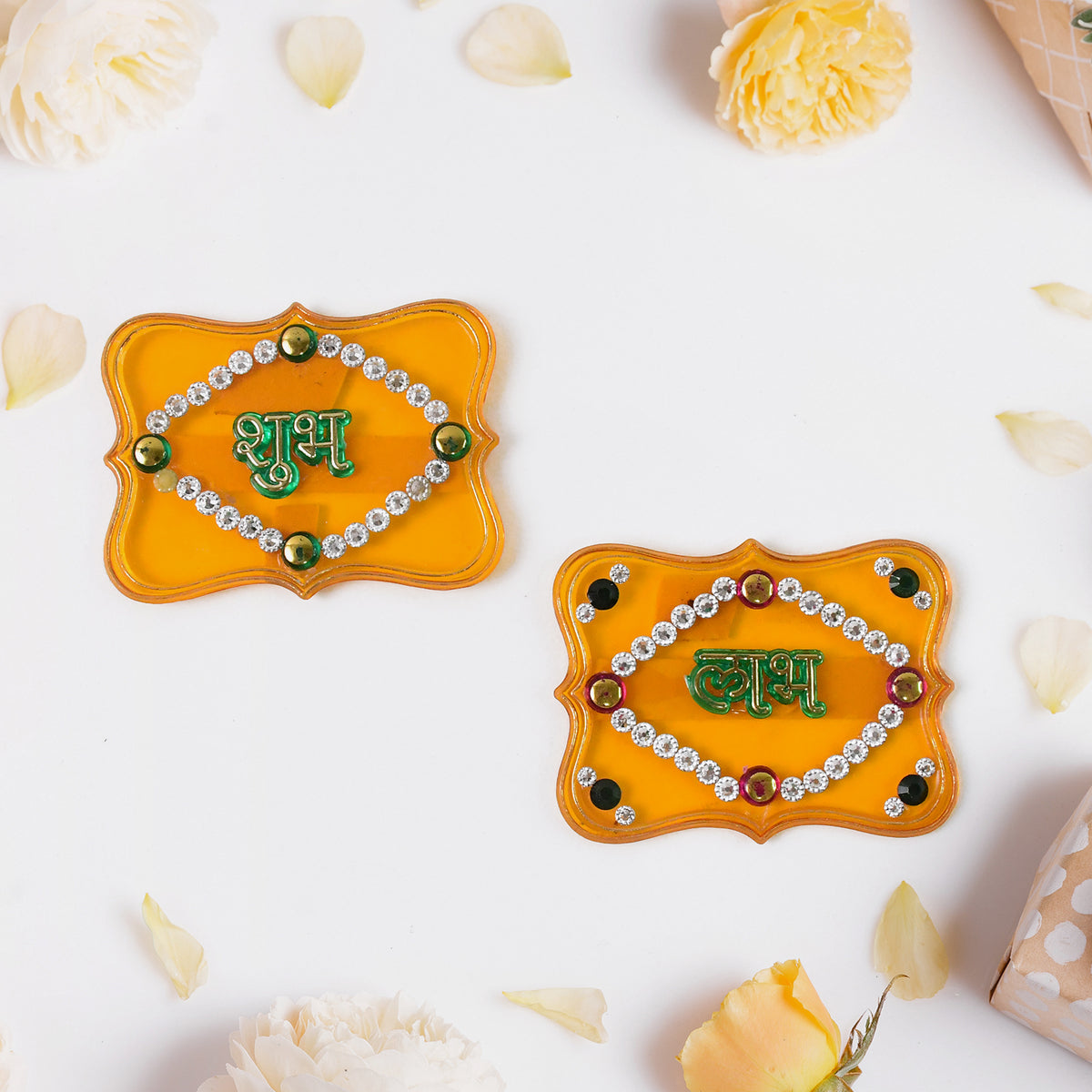 Shubh Labh Decorative Wall Hangings (2 Pc)
