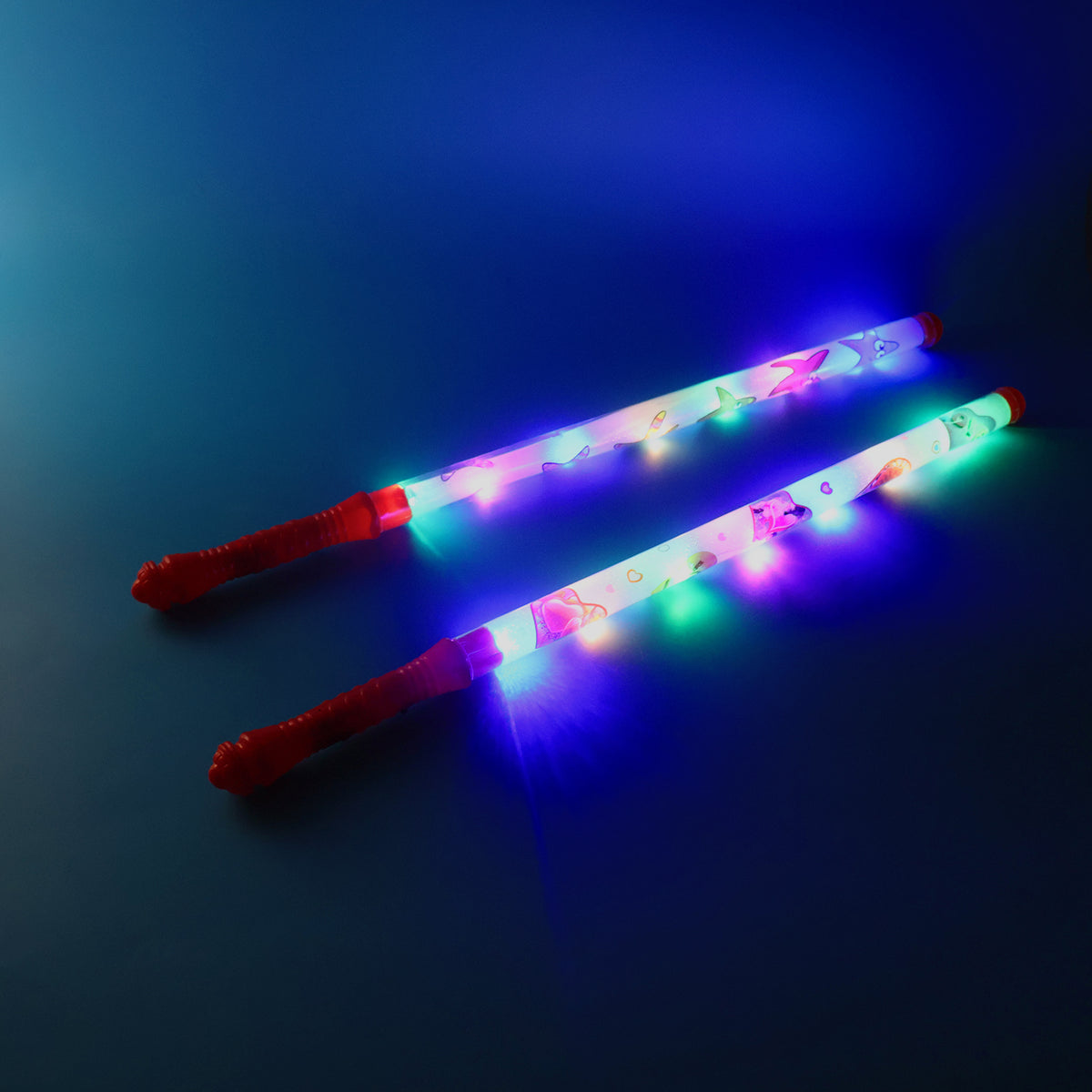 2 Piece Led Dandiya Sticks Set  Color Changing Light-up
