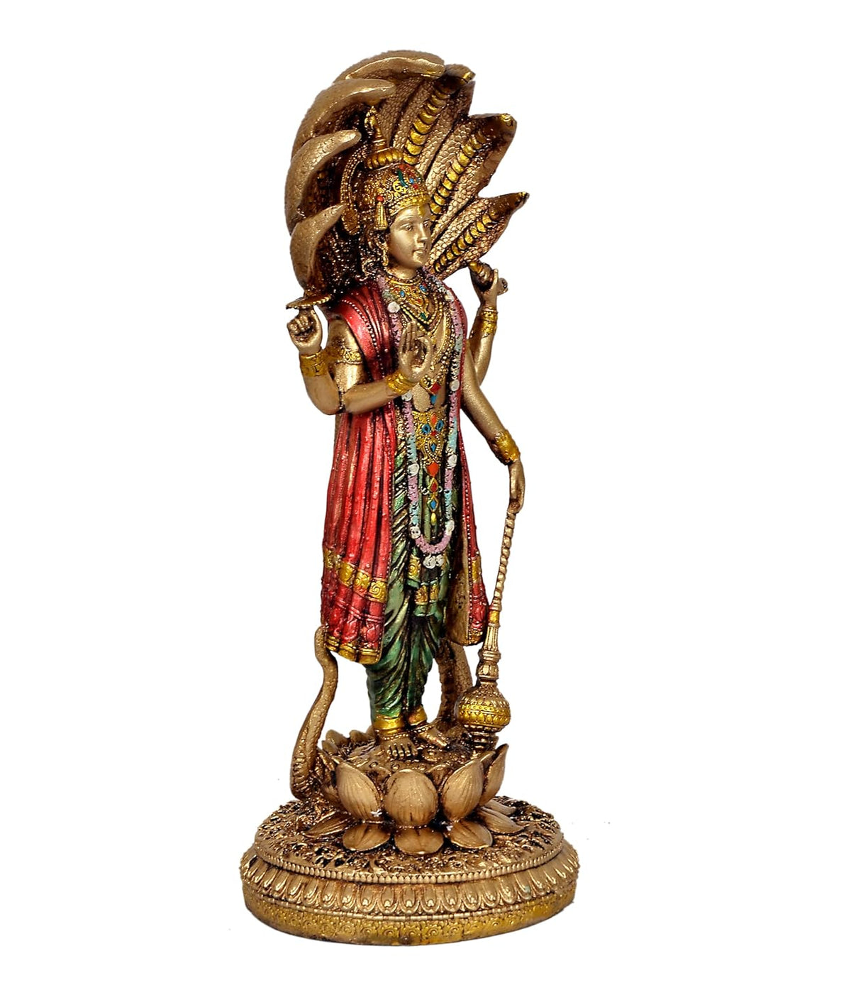 Lord Vishnu Standing Idol – Antique Finish (12 Inch)