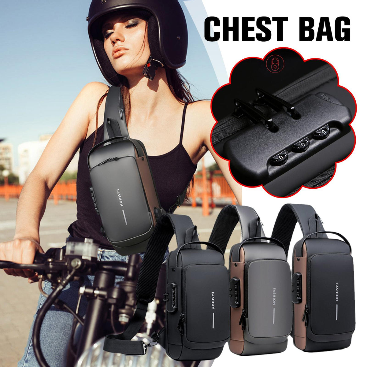 Crossbody Shoulder Sling Bag With USB Charging Port For Travel