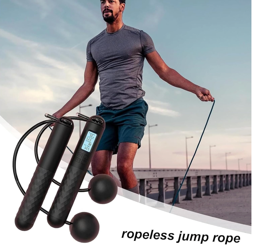 Cordless Smart Digital Counter Jump Rope With Calorie Tracker
