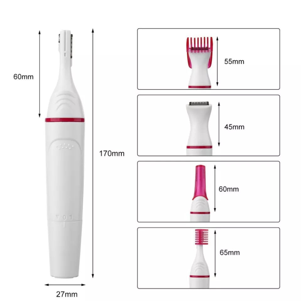 5 In 1 Womens Hair Removal Kit Electric Eyebrow Shaver Nose Trimmer