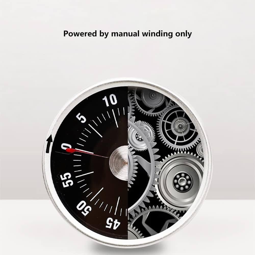 Magnetic Mechanical Kitchen Timer Stainless Steel Countdown
