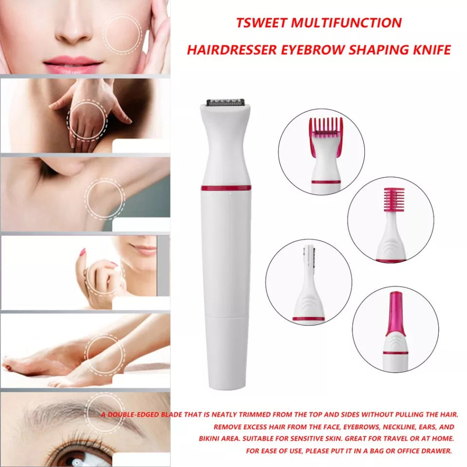 5 In 1 Womens Hair Removal Kit Electric Eyebrow Shaver Nose Trimmer