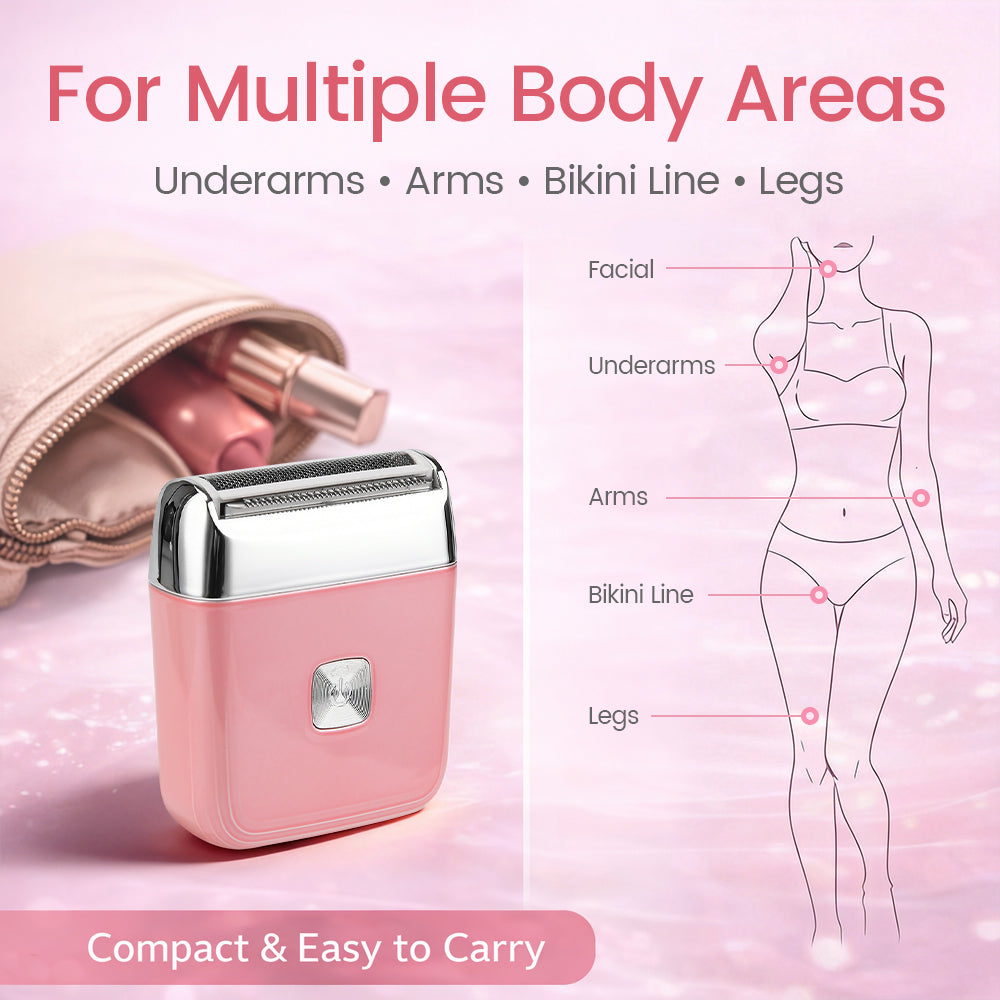 Portable Rechargeable Electric Lady Shaver With Hypoallergenic Foil Head