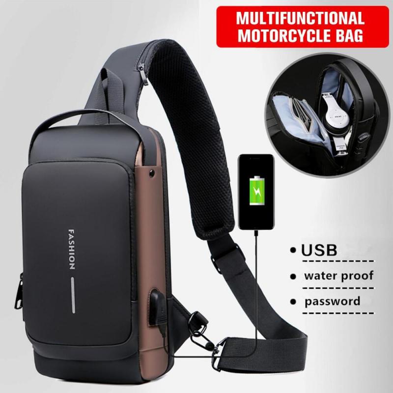Crossbody Shoulder Sling Bag With USB Charging Port For Travel