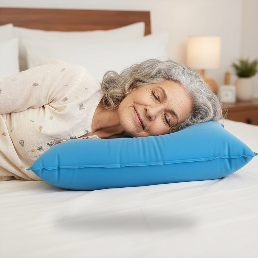 Comfortable Inflating Travel Pillow (3421 Cm  1 Pc  Mix Color)