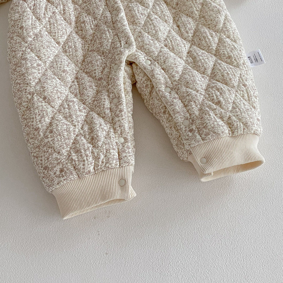 Baby Girls Fleece-Lined Floral & Argyle Warm Rompers