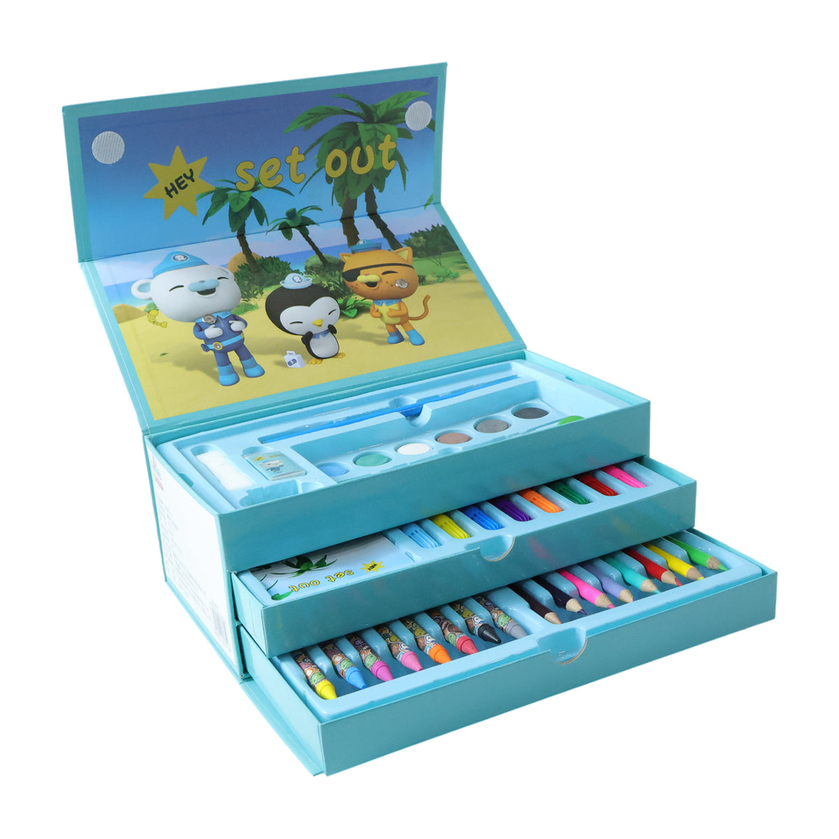 Drawing Kit Box For Kids With Colors  Tools (1 Pc)